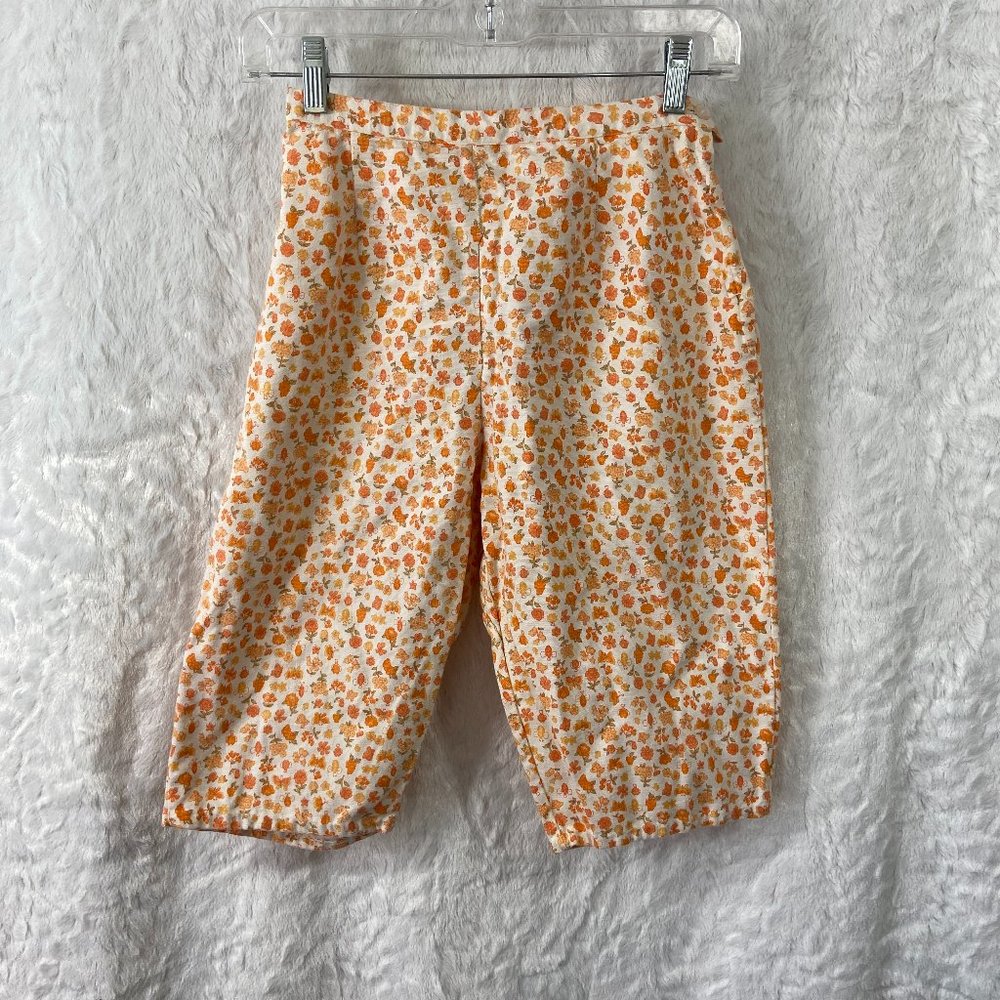 Vintage floral Peddle Pushers 100% Cotton 1960's